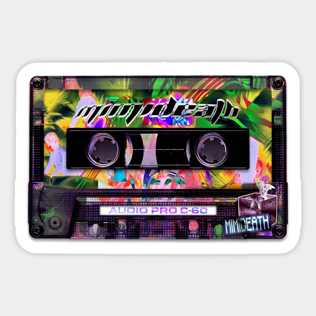 Mimideath Cassette Sticker by Big Tees